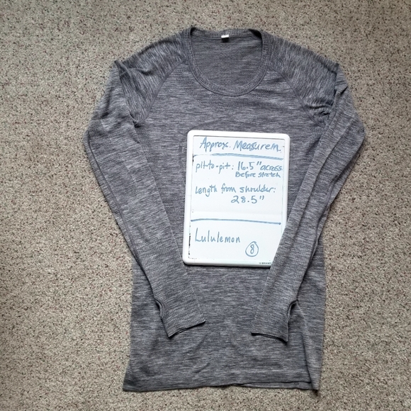 Lululemon Swiftly tech hip length running training shirt gray 8 - Picture 3 of 8